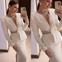Customized Exquisite Classic Formal Evening O-Neck A-line Beadings Bespoke Occasion Dresses