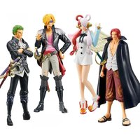 Original Bandai One Piece Dxf Anime Figure Roronoa Zoro Uta Shanks Sanji Red Theatrical Version BARTOLOMEO Action Model Toys