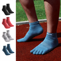 AliExpress NONE WRELS 1 Pair of New Quick-drying, Sweat-wicking, Breathable CoolMax Split-toe Sports Socks for Marathon Running Fitness Cycling