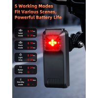 AliExpress NONE Bicycle Radar Taillight Voice Prompt Bike Rearview Sensor Compatible With Cycling Cyclocomputer Waterproof Brake Sensing Lamp