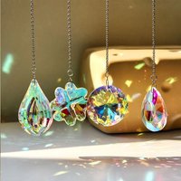 Creative style Crystal Suncatcher Wind Chimes Gardening Crafts Pendant Window Hanging Decoration Rainbow Maker Prism Home Decor
