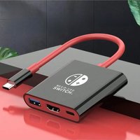 Switch Dock HDMI 4K USB 3.0 Hub Adapter USB C Splitter TV Portable Docking Station for Nintendo Laptops PC iPad MacBook Air Pro