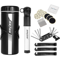 AliExpress Bike Repair Tool Kits Bicycle Repair Set with Mini Pump 14 in 1 Multi Function Tool Kit 750ml Bike Tool Storage Bottle Case