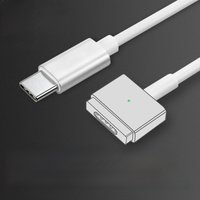 PD Fast Charging Cable For MacBook Air/Pro Series Type-C to Magsafe 2 T-Head Power Cord Magnetic Automatic Adsorption 1.8 Meter