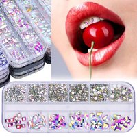 12grid/box Dental Tooth Gem Crystal Diamond Ornament Diy Tools Various Shapes Color Teeth Jewelry For Denture Acrylic Dental Acc