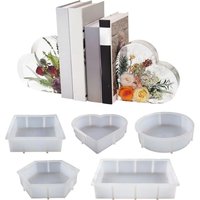 DIY Crystal Epoxy Resin Mold Geometry Large Cube Specimen Love Round Rectangle Mirror Silicone Mold