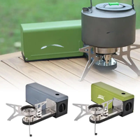 BRS-97 Portable Outdoor Camping Stove Folding Cassette Stove Picnic 3800W Burner Outdoor BBQ Windproof Camping Gas Card Stove