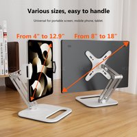 Artpowers VESA Monitor Desk Mount Single Monitor Stands Freestanding Fits 13'' To 18'' Computer Screen With Height Adjustable