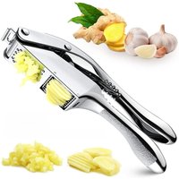 Garlic Press Garlic Press Slicer Stainless Steel 2in1 Garlic Mincer Double Function Garlic Crusher Handheld Garlic Squeezer Tool