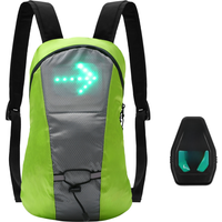 AliExpress NONE Wireless LED Signal Light Bike Backpack Direction Indicator USB LED Turn Signal Bicycle Backpack Attached Light Bicycle Bag