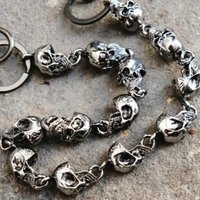 AliExpress Retro Gothic Heavy Waist Chain Men's Skull Keychain Wallet Chain Cycling Rock Fashion Punk Accessory