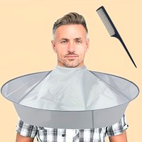 Adjustable Hair Cutting Cape, Hair Umbrella Cloak, Foldable Hairdressing Cape with a Black Comb, Suitable for Both Men And Women