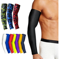 AliExpress NONE 1Pcs Breathable Quick Dry UV Protection Running Arm Sleeves Basketball Elbow Pad Fitness Armguards Sports Cycling Arm Warmers