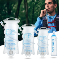 AliExpress NONE NEWBOLER 1.5L 2L 3L Outdoor Sport Camping Water Bladder Running Sport Bicycle Soft Water Bottle Folding TPU Soft Flask Water Bag