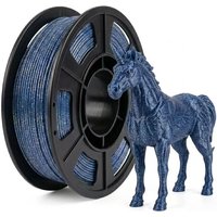 3D Printer Filament Galaxy Glitter PLA Filament 1.75mm 3D Printing Filament,blue Glitter Gold,250g,spool