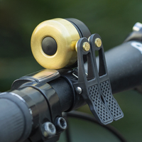 AliExpress ROCKBROS Bicycle Bell Handlebar Retro Copper Horn Classical 2 Voice Small Mini Portable Ring MTB Road Bike Accessories