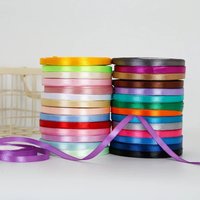 22yards/roll 6mm Satin Ribbon for Wrapping Bows Making Floral Bouquets DIY Applicable Wedding Party Decoration,Gift Wrapping
