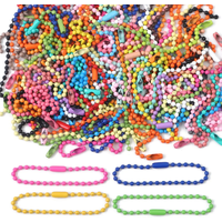 60pcs Iron Spray Painted Chain, Bead Chain Buckle, DIY Jewelry Accessories, Baking Paint, Color Tag Chain, Iron Pendant Chain