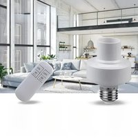 E27 Smart Light Bulb Socket RF 433MHz Wireless Remote Control Switch LED Lamp Bases Room Chandelier Timer Switch Battery Powered
