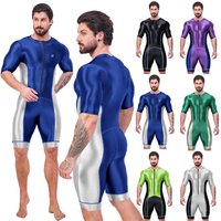 AliExpress NONE AMORESY Men Glossy Shiny One Piece Triathlon Swimming Running Overalls Road Mountain Bodysuit Racing Cycling Tracksuits Jumpsuit