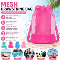 Light Weight Beach Bag Large Capacity Net Multifunctional Travel Backpack,sundries Toy Storage Bag Kids Pool Toys Storage Bag