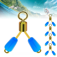 10pcs Y-Shaped Swivel Ring for Space Beans Double Hooks Fishing Line Contactor Fishing Accessories Fishing Tools