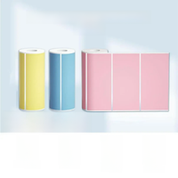 3Rolls 50X30 50X40 Thermal Paper Adhesive Sticker Label Photo Paper Color Paper for Mini Printer PeriPage PAPERANG Printer