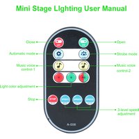 Leleght 2Pcs Laser Light Remote Control Voice Control Self-Propelled DJ Light Stage Light for Disco Dance Hall Party Performance