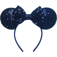 9.5 CM Big Size Navy Mouse Ears Headband For Girls 5"Bow Party Hairband Festival DIY Hair Accessories Femme