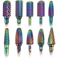 1PcsNail Bits Tungsten Steel Grinding Head Polishing Exfoliating Dead Skin Callus Polisher Replacement Color Plated Drill Head