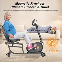 AliExpress GartistGO Health & Fitness Recumbent Exercise Bike for Home Use, Magnetic Indoor Cycling Machine for Adult/Seniors, Stationary Bike with Quick Adjust Cushioned Seat, Indoor Home Workout Equipment