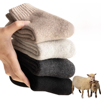 2025 New Winter Warm Women Socks Wool Male Men Socks Super Thicker Solid Socks Merino Wool Socks Against Cold Snow Terry Socks
