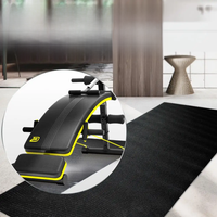 23.6" x 70.8" Exercise Mat Gym Fitness Equipment For Treadmill Bike Protect Floor Mat Running Machine Shock Absorbing Pad Black