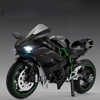 1:9 Kawasaki NINJA H2R Model Toy Motorbikes Alloy Diecast Suzuki GSX-1000R Motorcycles Sound Light Shock Absorption Kids Gifts