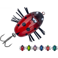 Kingdom Microbeetle 1.8g 3.3g Artificial Topwater Insect Fishing Lure Treble Hook 14# 12# Floating Wobblers Insect bait Notobug