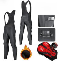AliExpress X-TIGER Thermal Winter Cycling Bib Pants With Back Pocket 5D Gel Padded Men Fleece Sports Warm Bib Pants MTB Road Bike Bib Pants