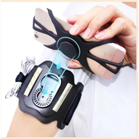 AliExpress NONE Running Armband Wristband 360°Rotatable Phone Holder Fit 4.5-7’ For Android IOS Samsung With Card Pockets for Running Cycling