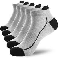 AliExpress HSS 5 Pairs organic cotton men socks thin knit mesh ankle socks summer fitness breathable quick dry short sock for cycling Plus size