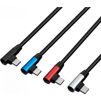 Type-c to Type-c Cable Male to Male USB C 20V 3A 60W PD Quick Charge Fast Charging Cord 90 Degree Right Angle Wire Mobile Phone