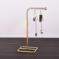 Metal Earring Display Stand For Necklace Handbag Multiple Shapes Jewelry Key Chain Holder