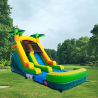 Commercial Grade Water Slide With Pool Bounce House for Adults Kids (with Blower), Big Backyard Waterslide Outdoor Water Park