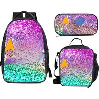 Classic Popular New AFOR ADLEY 3D Print 3pcs/Set Student School Bags Laptop Daypack Backpack Lunch bag Pencil Case