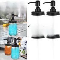 4Pcs Mason Jar Soap Dispenser Lids with Pumps 304 Stainless Steel Lotion Dispenser Lids Lotion Pump Dispenser Lids for Mason Jar