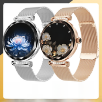Smart Watch Women 1.19" AMOLED Screen Blue Tooth Call IP68 Waterproof Fashion Lady Sports Fitness Heart Rate Health Smartwatch
