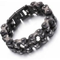 AliExpress Kalen Punk Brushed Bike Chain Bracelet Oxidized Dark Bicycle Chain Men Bracelet Fashion Male 316L Stainless Steel Hand Chain