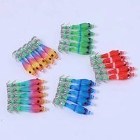 5 pcs/pack luminous squid hooks, artificial simulation software false bait, squid clamp hook, blowing tube fishing wooden shrimp