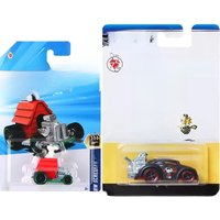 2025F Original Hot Wheels Car Snoopy Peanuts Scale 1/64 Diecast Vehicles Alloy Model HW Screen Time Juguetes Toys for Boys Gift