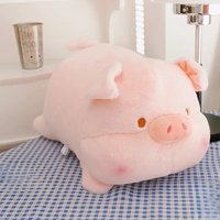 Funny Pig Doll Anime Plush Toys Lying Pig Doll Sleep Pillow Girls Children Cloth Dolls Cartoon Flush Pig Doll Toys Girls Gifts