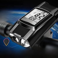 AliExpress OFFBONDAGE GPS Bike Headlight Speedometer Horn 3 in 1 Multifunctional Rechargeable Bicycle Front Lamp Cycling Computer MTB Bike Accessories