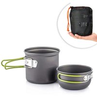 Ultralight Camping Pot Set: Camping Cookware Mess Kit (Outdoor Cooking Tableware) – for Hiking, Trekking, Picnic, Fishing, Mount